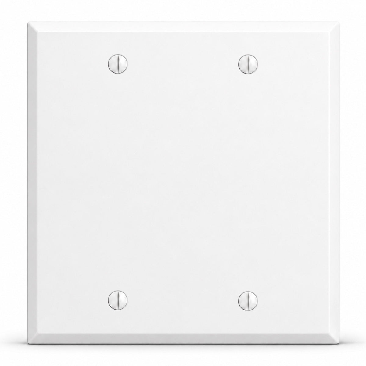 2-Gang Blank, Standard Size, Painted Metal Wall Plate