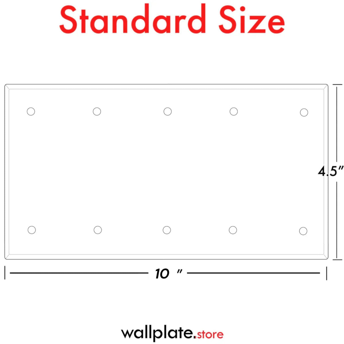 5-Gang, Standard Size, Blank, Black Matte Finish Wall Plate Outlet Cover - Made in USA