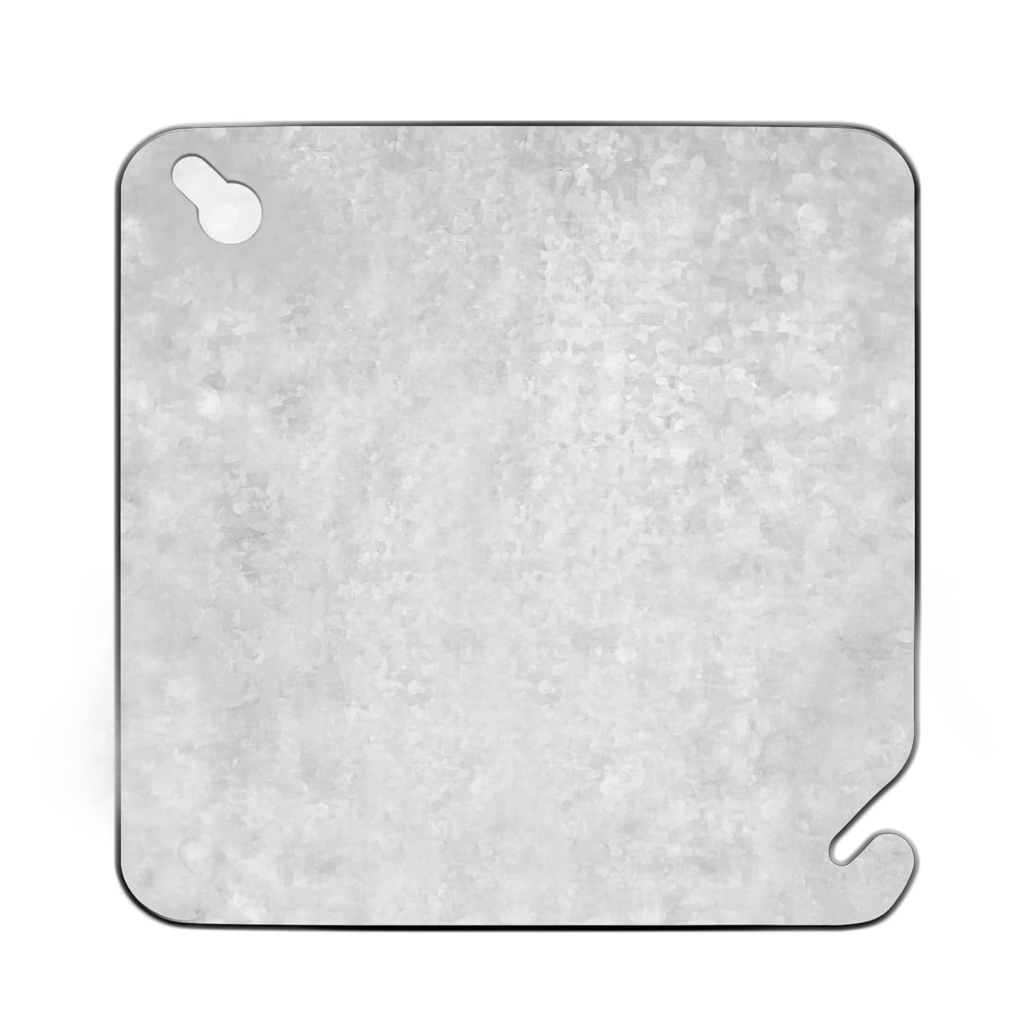 Mulberry Metal 11301,  4-11/16 inch Square Flat Blank Cover, Galvanized Steel