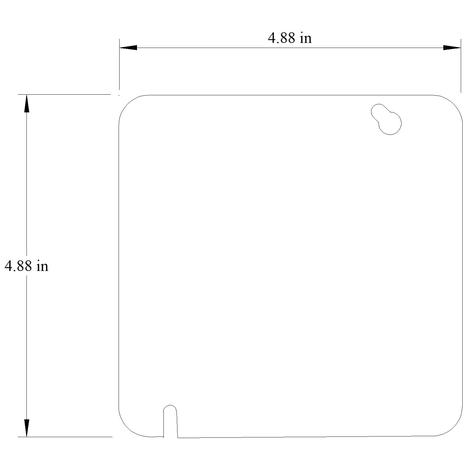 Mulberry Metal 11301,  4-11/16 inch Square Flat Blank Cover, Galvanized Steel
