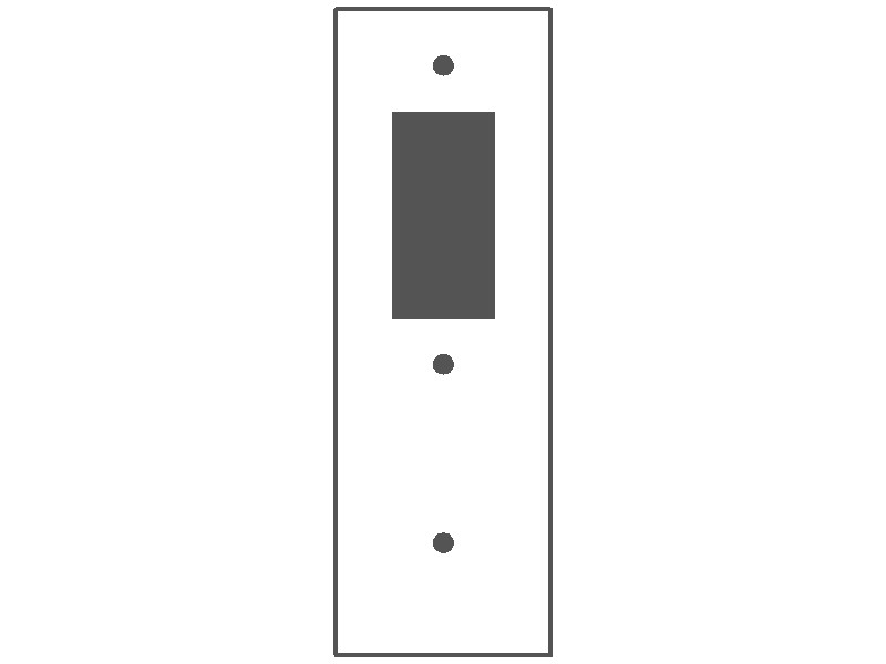 2-Gang Tandem Size, 1 GFI Opening & 1 Blank Opening, White Semi-Gloss Finish, Painted Metal Wall Plate Cover - Made in USA