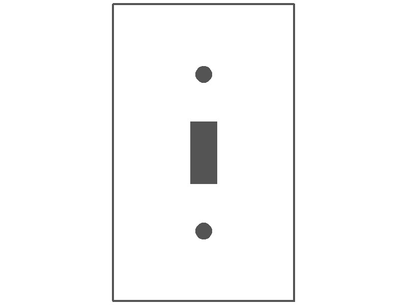 1-Gang, Deep Beveled, 1 Toggle Switch Opening, White Semi-Gloss Finish, Painted Metal Wall Plate Outlet Cover - Made in USA