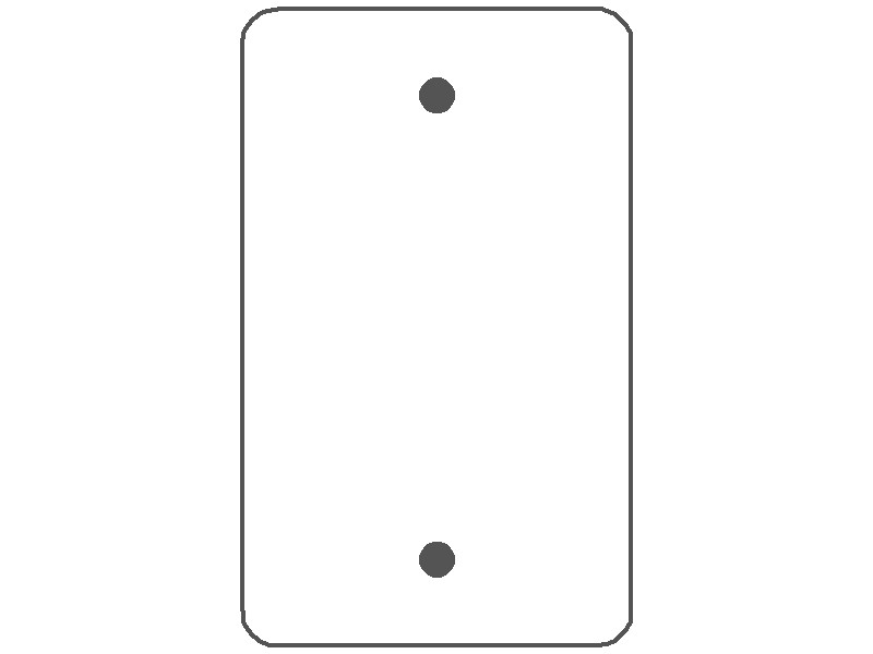 1-Gang, Extra Deep, 1 Blank Opening, White Semi-Gloss Finish, Painted Metal Wall Plate Outlet Cover - Made in USA