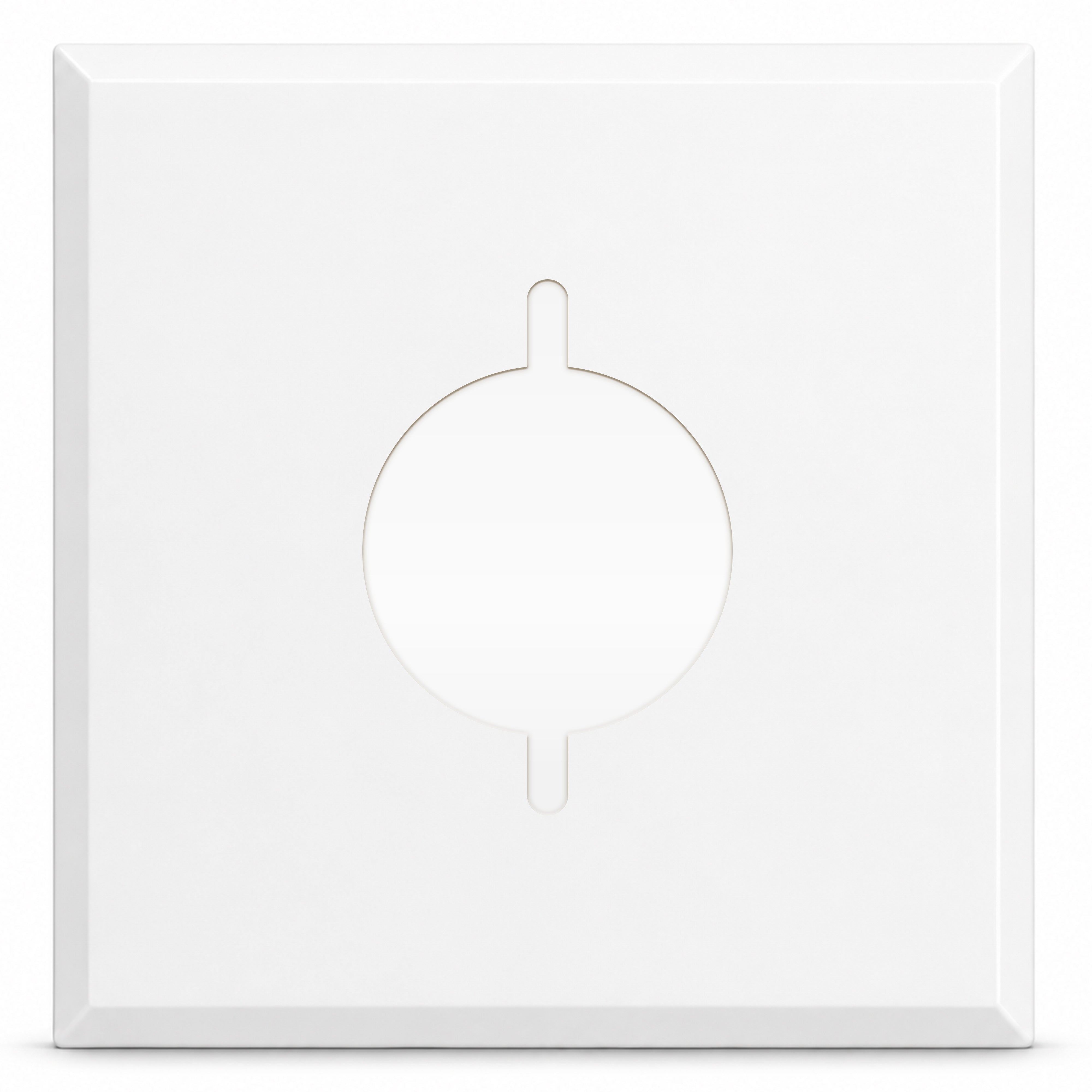 2-Gang, Oversize Size, 30/50A 3-Wire Range/Dryer Receptacle Opening (2.125" ID), White Semi-Gloss Finish, Painted Metal Wall Plate Outlet Cover - Made in USA