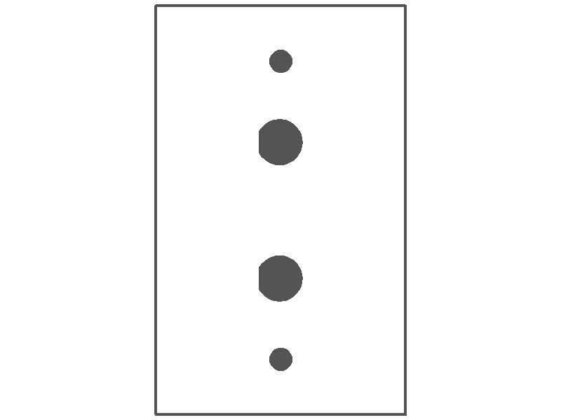 1-Gang, Standard Size, 2 Coaxial Connector D-Holes, White Semi-Gloss Finish, Painted Metal Wall Plate Outlet Cover - Made in USA