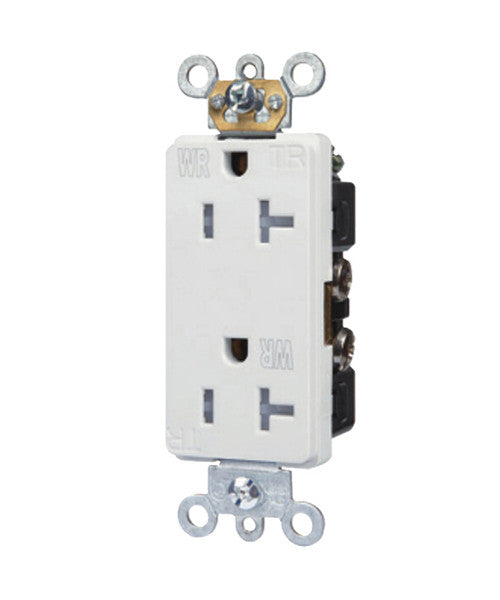 Decorator Duplex Receptacle 20A-125V, Tamper & Weather Resistant