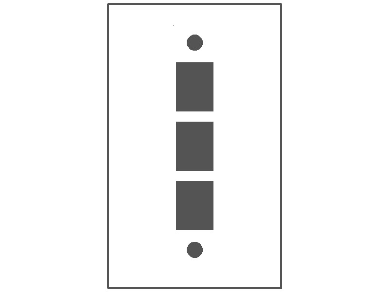 1-Gang Standard Size Wall Plate, 3-Port RJ45 Cat5/Cat6 Data Jack Cutout, Painted Steel, White Semi-Gloss Finish – Made in USA