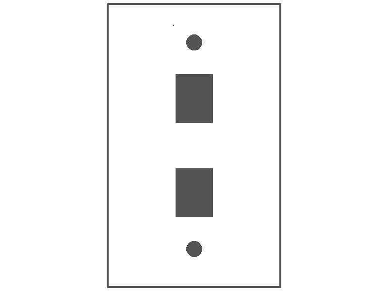 1-Gang, Standard Size, 2 RJ45 (Cat5/Cat6) Openings, Datacom Wall Plate, Painted Metal Wall Plate Outlet Cover, White Semi-Gloss Finish, Made in USA