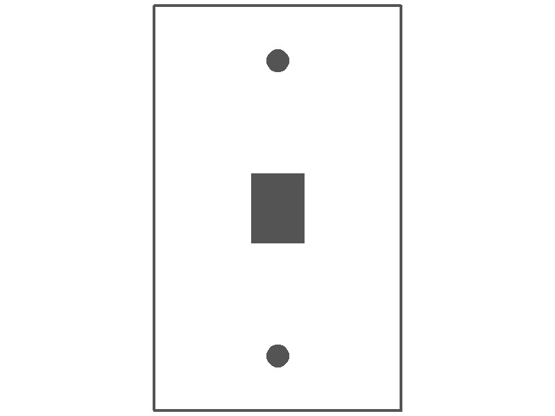 1-Gang Standard Size, Single RJ45 (Cat5/Cat6) Datacom Wall Plate, Painted Metal Wall Plate Outlet Cover, White Semi-Gloss Finish, Made in USA