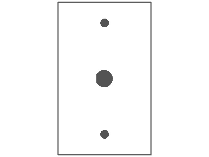1-Gang, Standard Size, 1/2-Inch Coaxial Connector Opening, White Semi-Gloss Finish, Painted Metal Wall Plate Outlet Cover - Made in USA