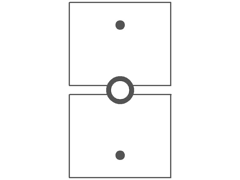 1-Gang, Standard Size, 1/2-Inch Cable Pass-Through Opening with Rubber Grommet, White Semi-Gloss Finish, Painted Metal Wall Plate Outlet Cover - Made in USA