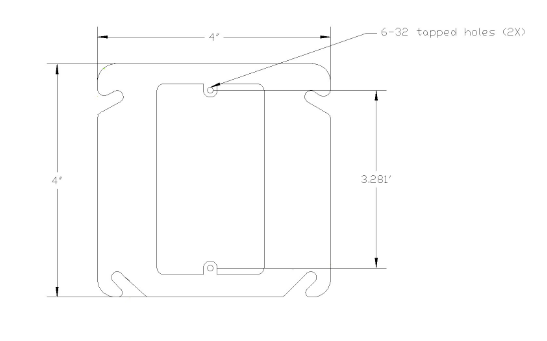 4-Inch Square Device Cover for 1 Device, Flat, Galvanized Steel Electrical Box Cover - Made in USA