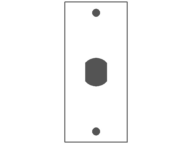 1-Gang, Narrow Size, Interchangeable One Hole Opening (Vertical), Metallic Finish, Metal Wall Plate Outlet Cover - Made in USA