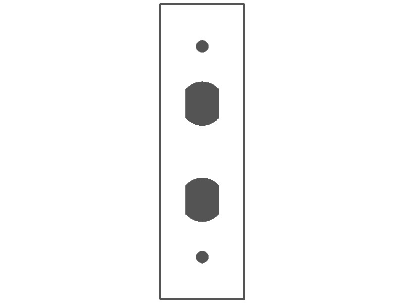 1-Gang, Narrow Size, (2) Vertical Interchangeable Despard Openings, Metallic Finish, Metal Wall Plate Outlet Cover - Made in USA