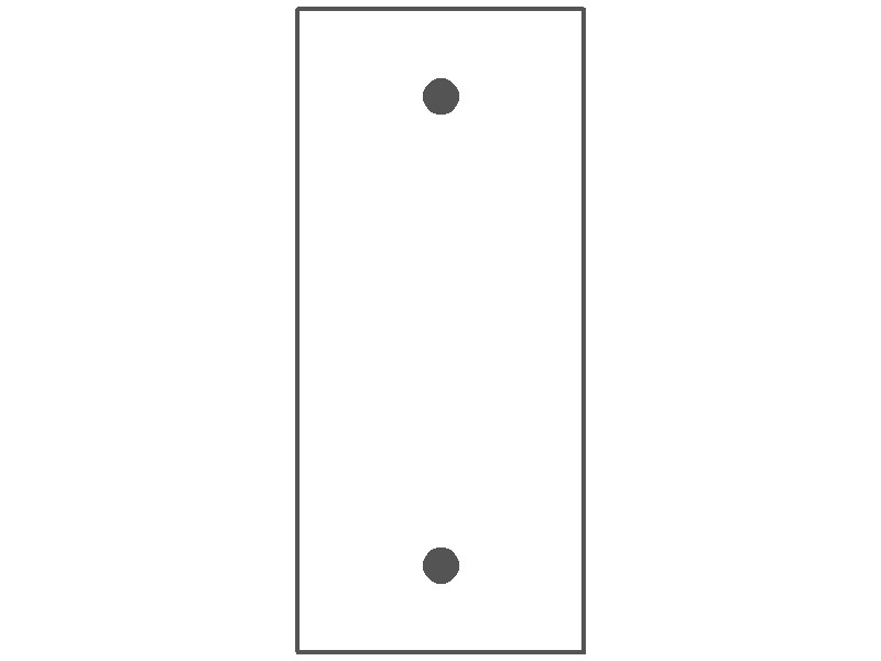 1-Gang, Narrow Size, 2 in. Wide, Blank Opening, Metallic Finish, Metal Wall Plate Outlet Cover - Made in USA