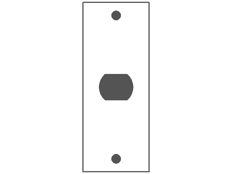 1-Gang, Narrow Size, Interchangeable One Hole Opening, Metallic Finish, Metal Wall Plate Outlet Cover - Made in USA