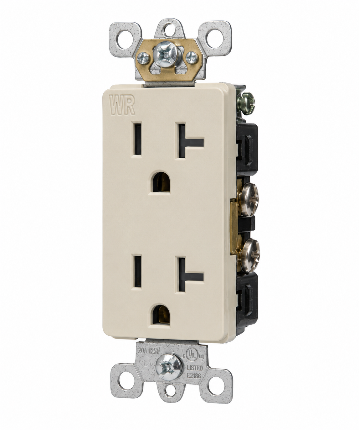 Almond, Decorator Duplex Receptacle 20A-125V