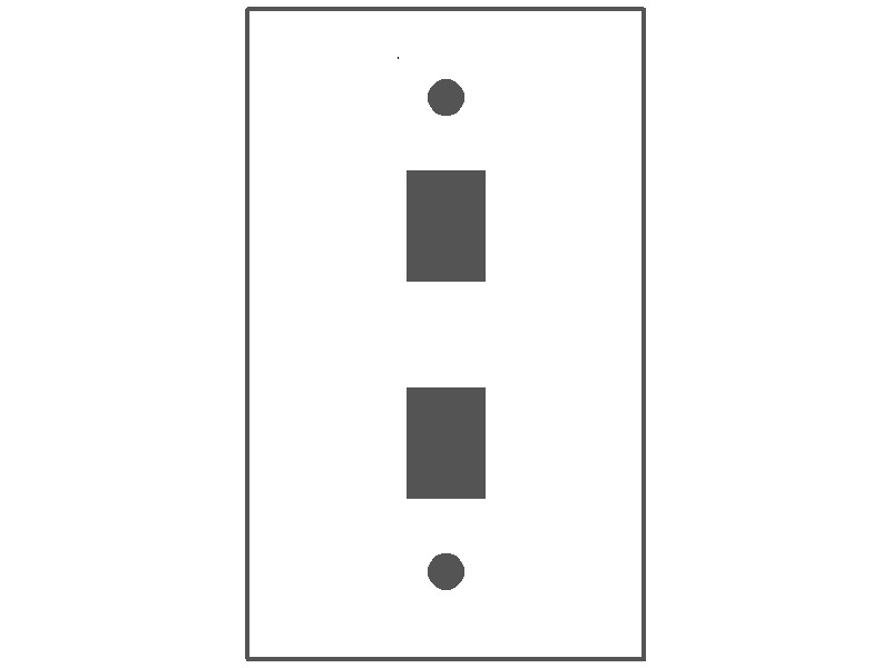 1-Gang, Standard Size, (2) RJ11 Modular Connector Openings, Metallic Finish, Metal Wall Plate Outlet Cover - Made in USA