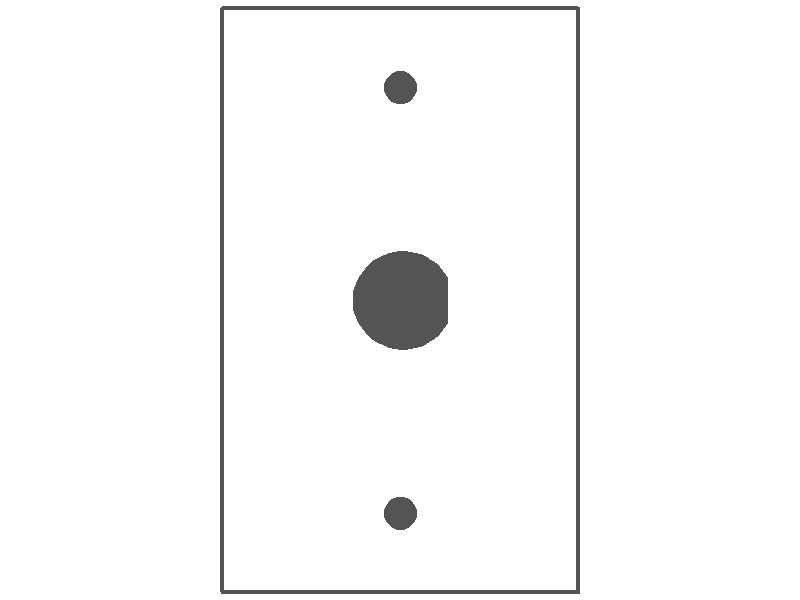 1-Gang, Standard Size, Twin Axial Bulkhead Connector D Hole Opening, Metallic Finish, Metal Wall Plate Outlet Cover - Made in USA