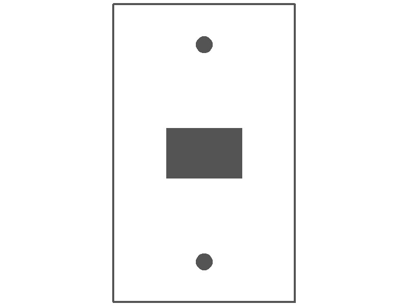 1-Gang, Standard Size, Tandem 8 Wire Modular Connector Opening, Metallic Finish, Metal Wall Plate Outlet Cover - Made in USA