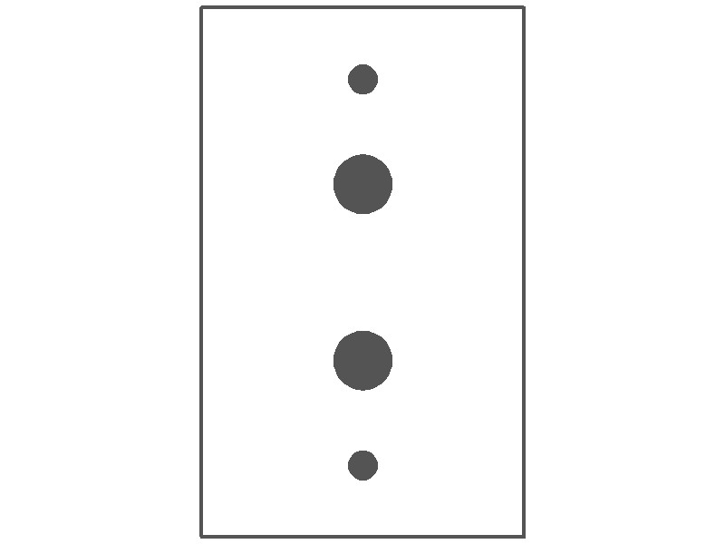 1-Gang, Standard Size, (2) 1/2 Inch ID Hole Openings on 1-1/2 Inch Centers, Metallic Finish, Metal Wall Plate Outlet Cover - Made in USA