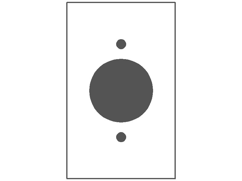 1-Gang, Standard Size, 20A TL Round Receptacle Opening (1.620 in. ID), Ivory Semi-Gloss Finish, Metal Wall Plate Outlet Cover - Made in USA