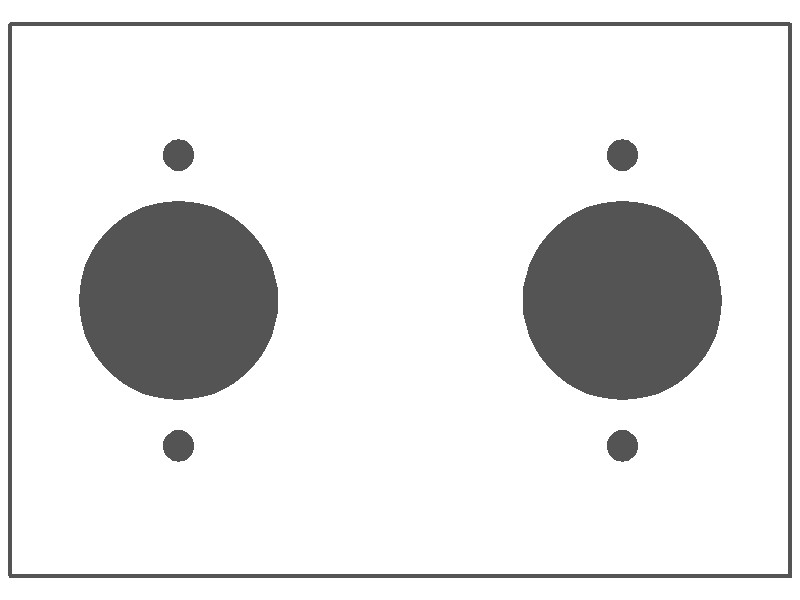 3-Gang, Standard Size, (2) 20A TL Round Receptacle Openings (1.620 in. ID), Ivory Semi-Gloss Finish, Metal Wall Plate Outlet Cover - Made in USA
