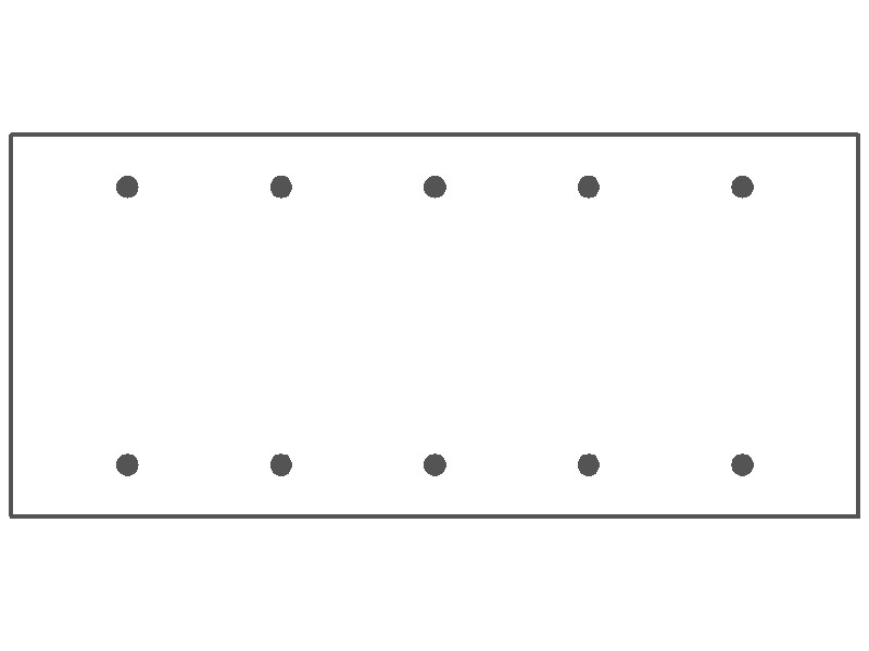 5-Gang, Standard Size, (5) Blank Openings, Ivory Semi-Gloss Finish, Metal Wall Plate Outlet Cover - Made in USA