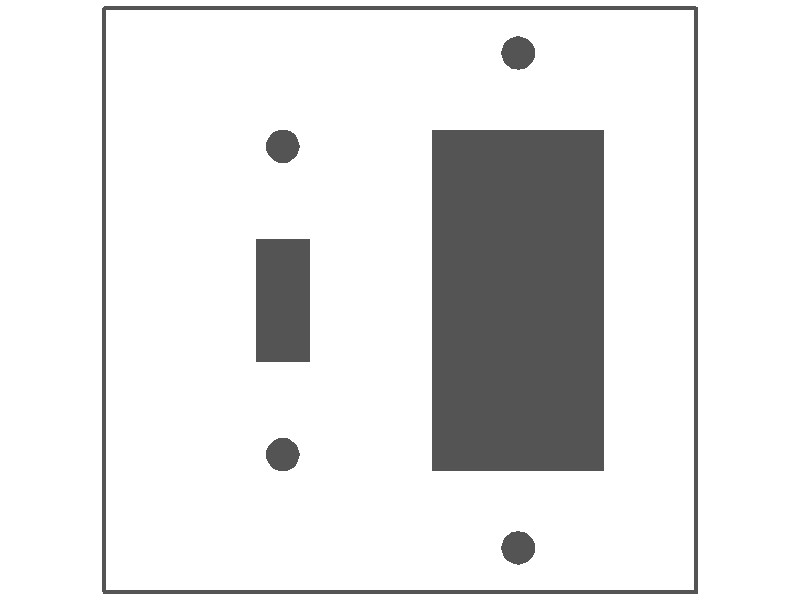 2-Gang, Standard Size, 1 Toggle, 1 GFI Opening, Ivory Semi-Gloss Finish, Metal Wall Plate Outlet Cover - Made in USA