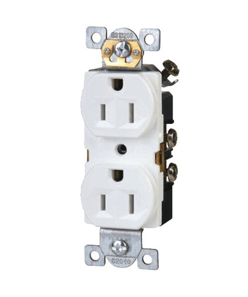 Standard Duplex Receptacle, 15A 125V, Residential & Commercial Electrical Outlet