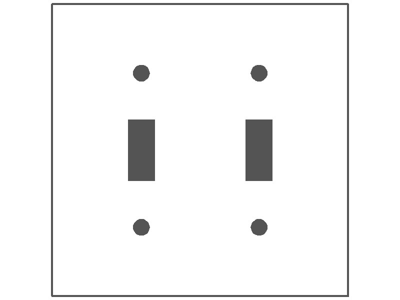 2-Gang, Standard Size, 2 Toggle Switch Openings, Brown Semi-Gloss Finish, Painted Metal Wall Plate Outlet Cover - Made in USA