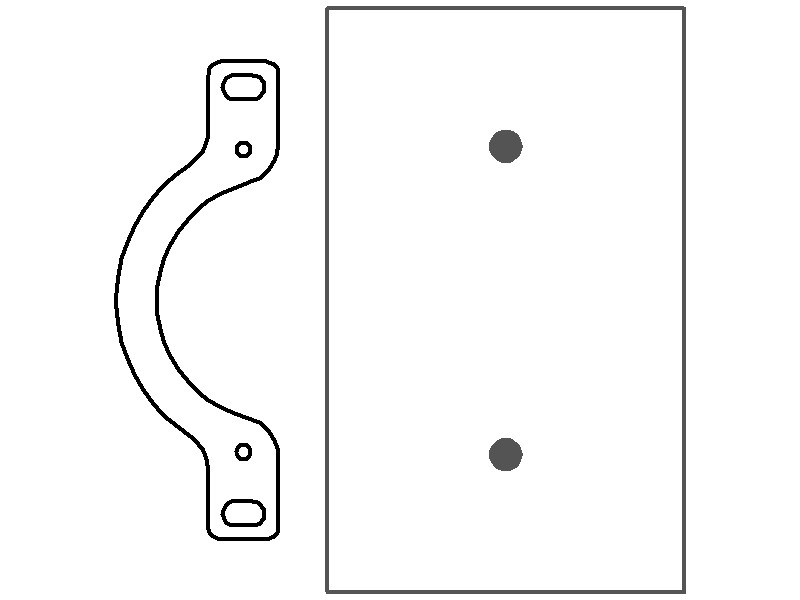 1-Gang, Standard Size, Blank Opening with Mounting Strap, Brown Semi-Gloss Finish, Painted Metal Wall Plate Outlet Cover - Made in USA