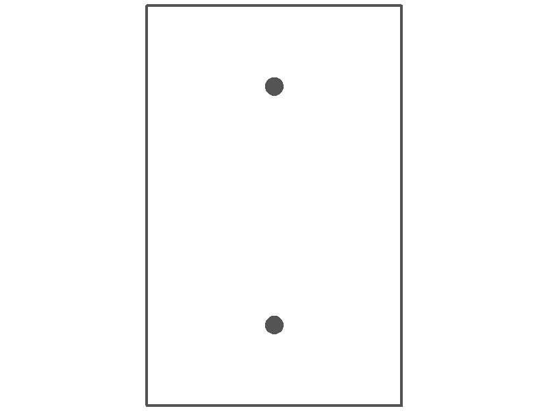 1-Gang, Oversize, Blank Opening, Brown Semi-Gloss Finish, Painted Metal Wall Plate Outlet Cover - Made in USA