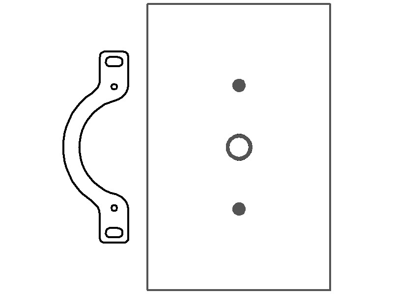 1-Gang, Oversize, 0.375 in. Telephone Opening with Grommet and Mounting Strap, Brown Semi-Gloss Finish, Painted Metal Wall Plate Outlet Cover - Made in USA
