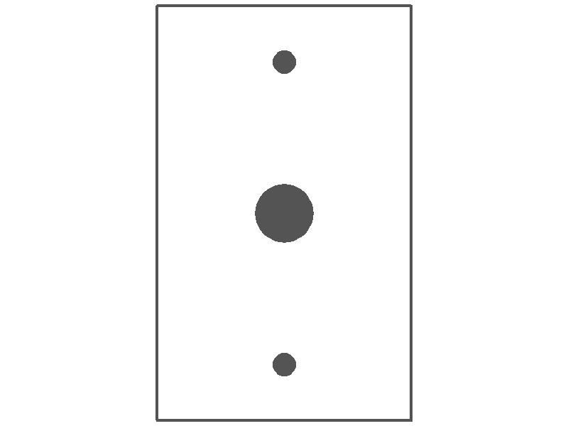 1-Gang, Standard Size, 5/8 in. Round Telephone Opening, White Wrinkle Finish, Painted Metal Wall Plate Outlet Cover - Made in USA