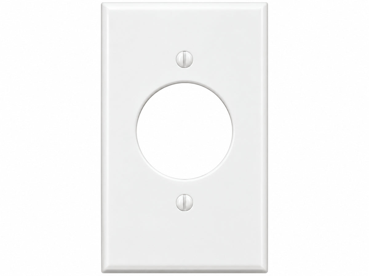 1-Gang, Standard Size, 1 Twist-Lock Receptacle, White Thermoplastic Wall Plate Cover