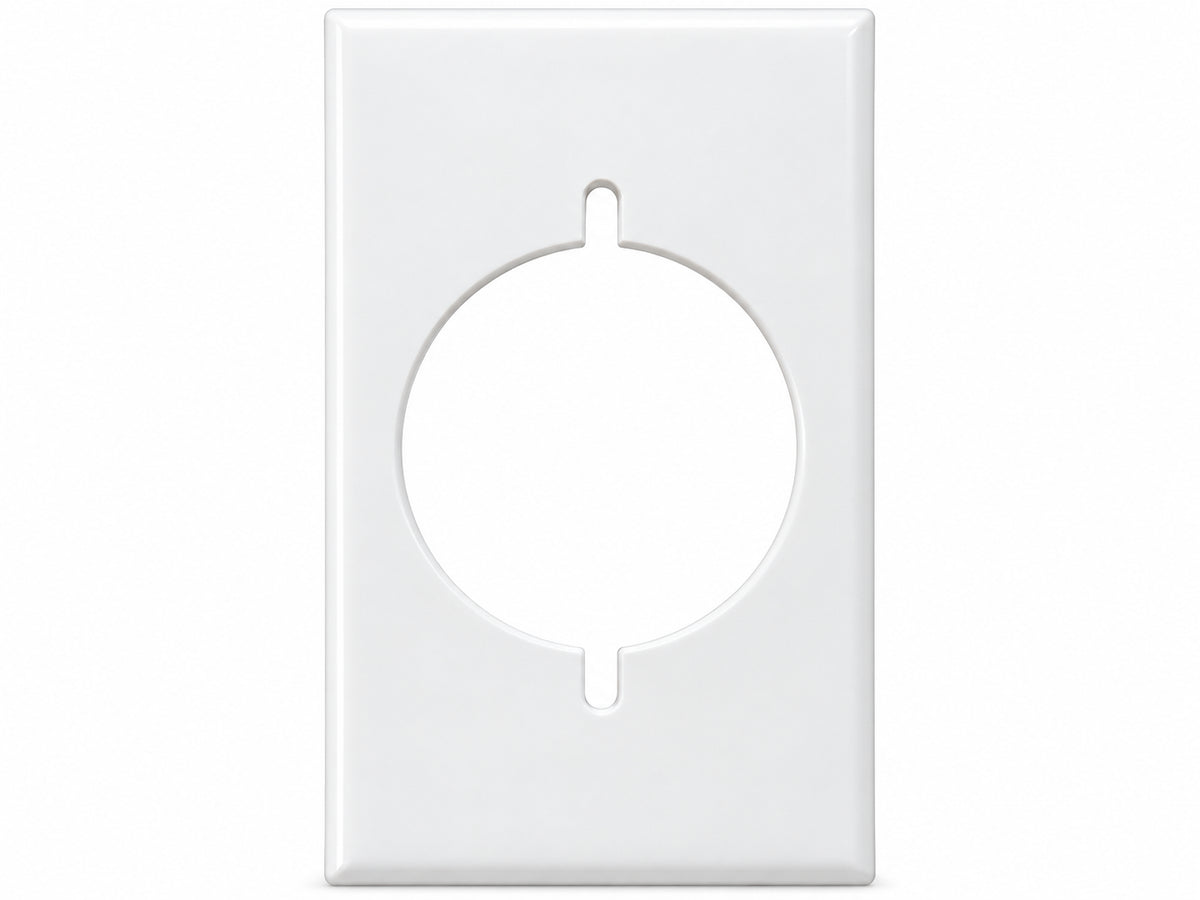 1-Gang, Standard Size, 1 Dryer Receptacle Opening, White Thermoplastic Wall Plate Cover