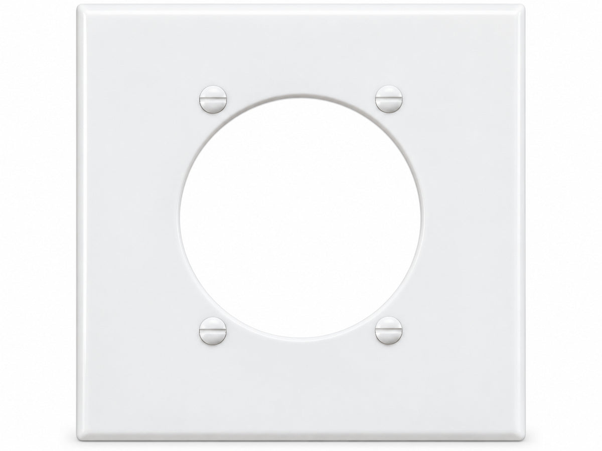 2-Gang, Standard Size, 1 Power Receptacle Opening, White Thermoplastic Wall Plate Cover