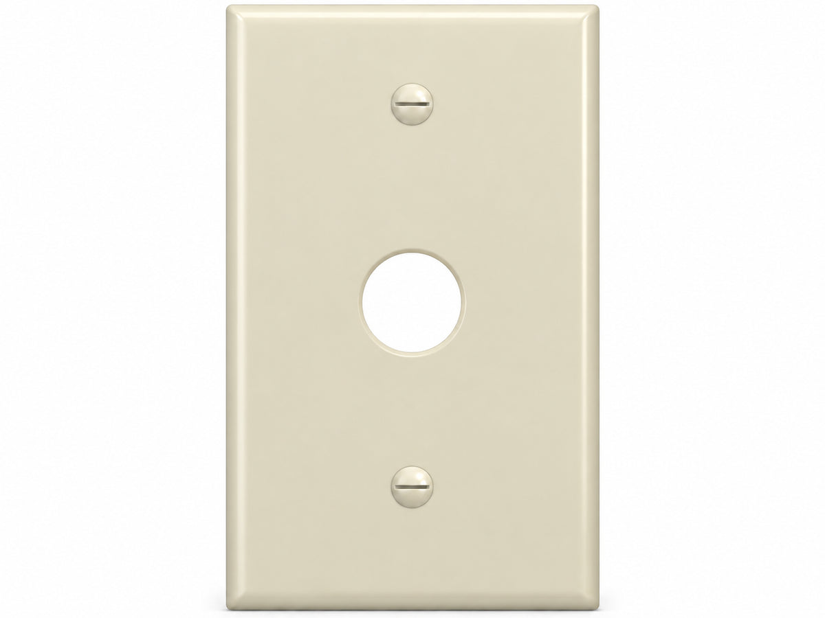 1-Gang, Standard Size, 1 5/8-Inch Telephone Opening, Ivory Thermoplastic Wall Plate Cover