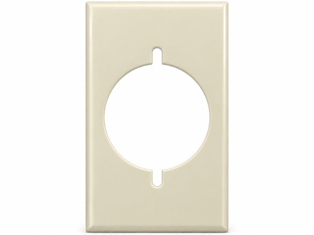 1-Gang, Standard Size, 1 Dryer Receptacle Opening, Ivory Thermoplastic Wall Plate Cover