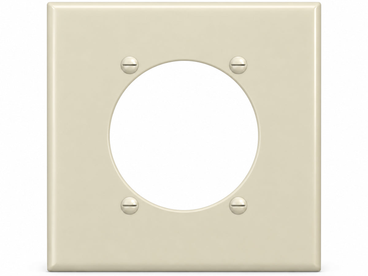 2-Gang, Standard Size, 1 Power Receptacle Opening, Ivory Thermoplastic Wall Plate Cover