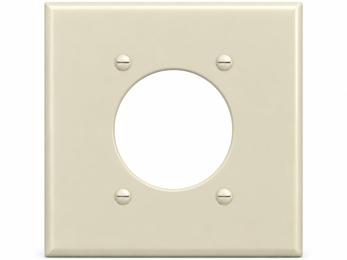 2-Gang, Standard Size, 1 Dryer Receptacle Opening, Ivory Thermoplastic Wall Plate Cover