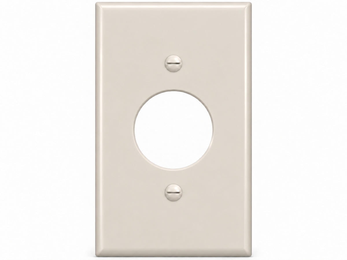 1-Gang, Standard Size, 1 Single Receptacle, Light Almond Thermoplastic Wall Plate Cover