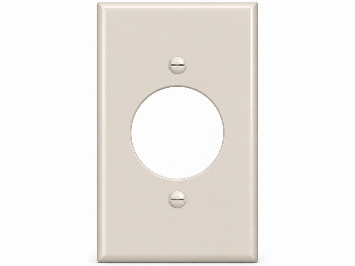 1-Gang, Standard Size, 1 Twist-Lock Receptacle, Light Almond Thermoplastic Wall Plate Cover