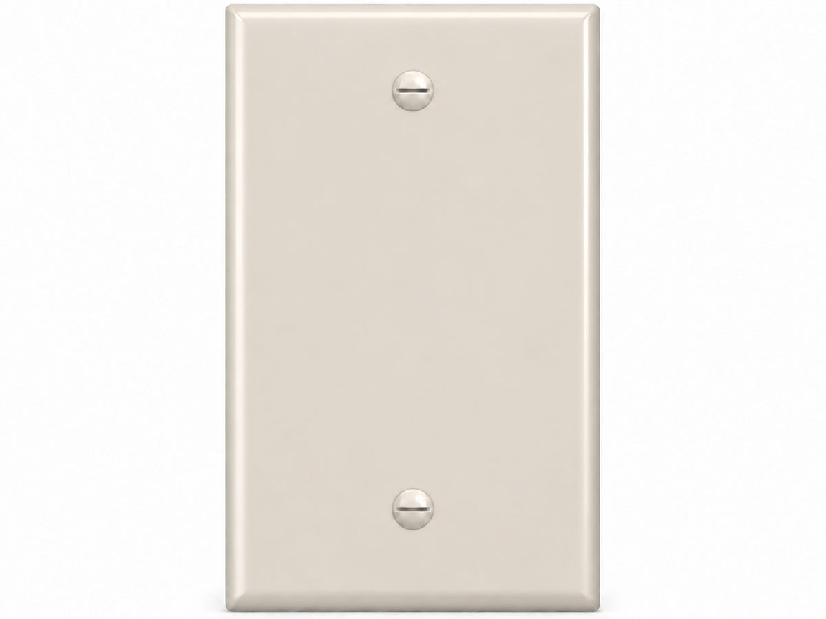 1-Gang, Standard Size, 1 Blank, Light Almond Thermoplastic Wall Plate Cover