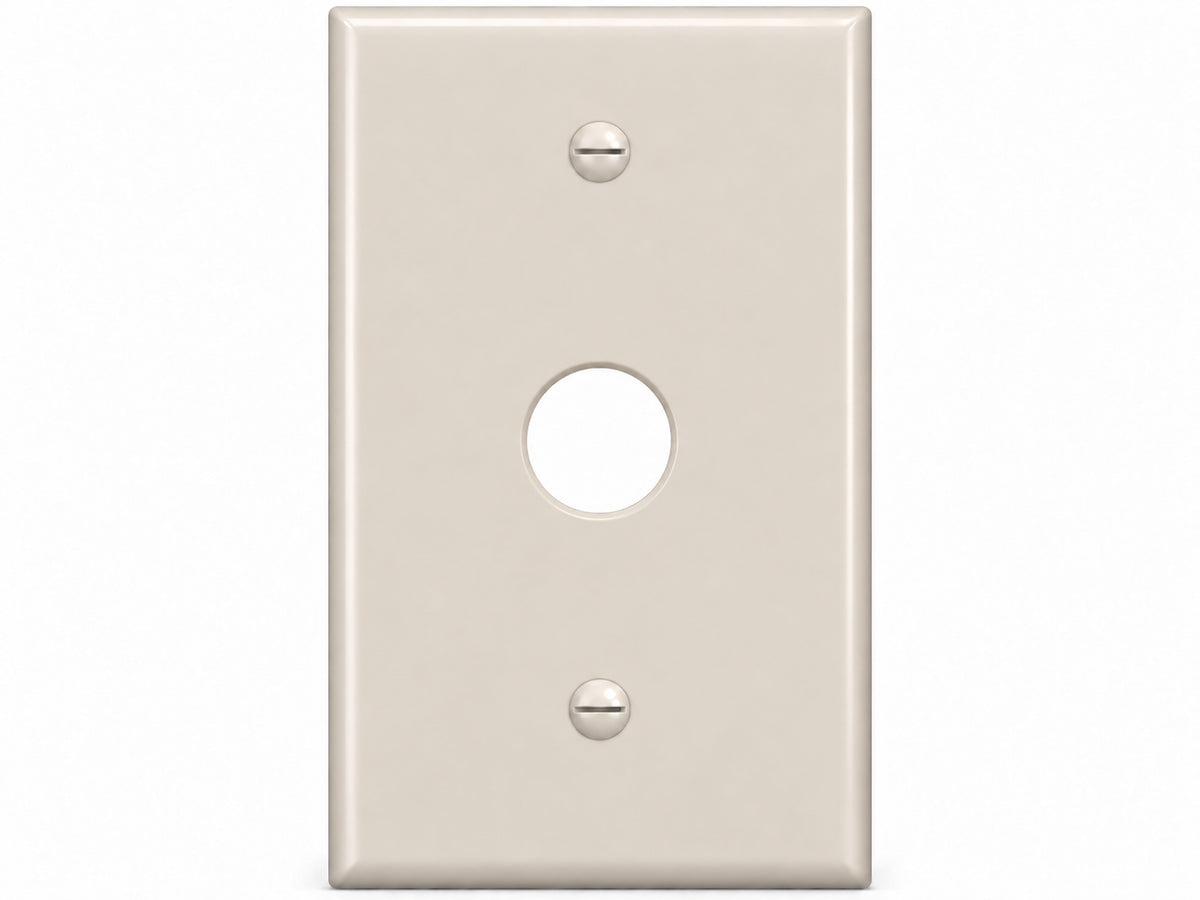 1-Gang, Standard Size, 1 5/8-Inch Telephone Opening, Light Almond Thermoplastic Wall Plate Cover