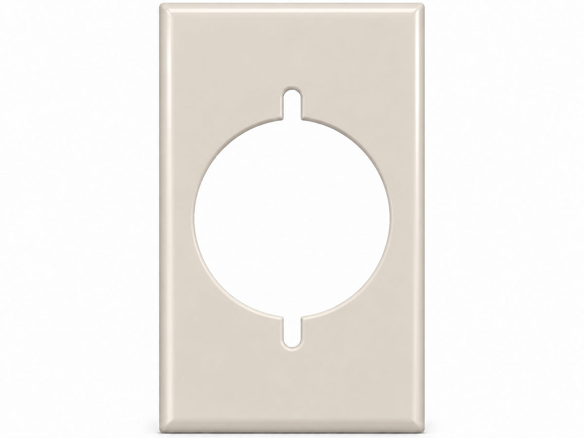 1-Gang, Standard Size, 1 Dryer Receptacle Opening, Light Almond Thermoplastic Wall Plate Cover