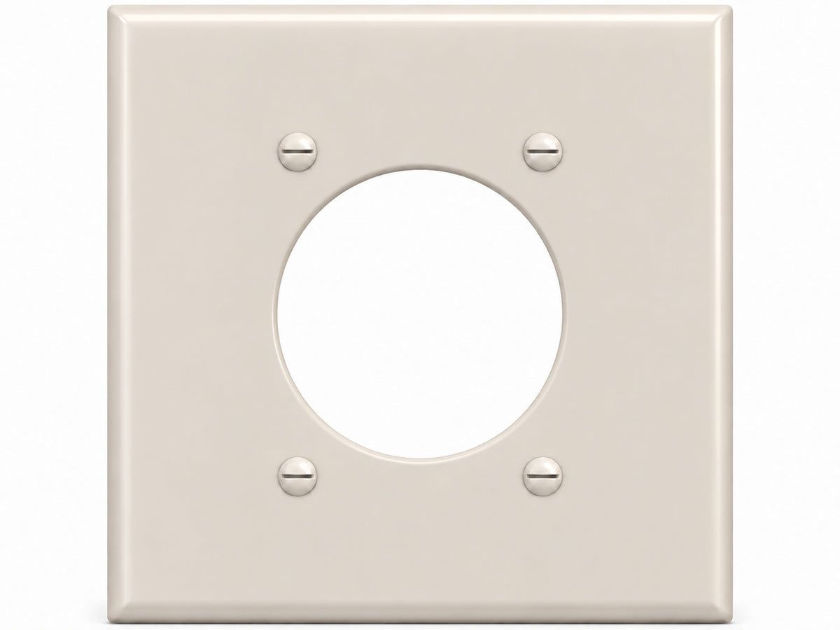 2-Gang, Standard Size, 1 Dryer Receptacle Opening, Light Almond Thermoplastic Wall Plate Cover