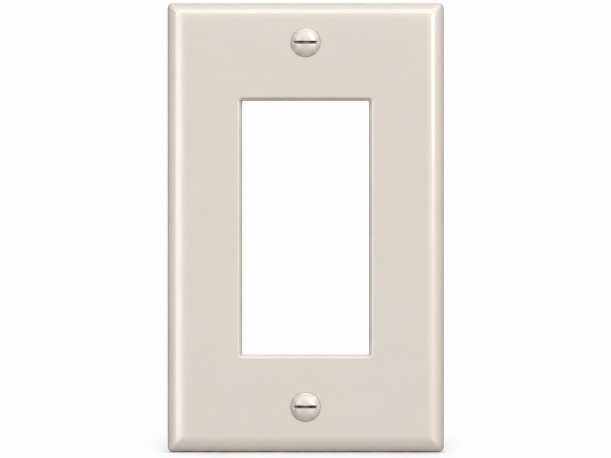 1-Gang, Standard Size, 1 Rocker/GFI, Light Almond Thermoplastic Wall Plate Cover