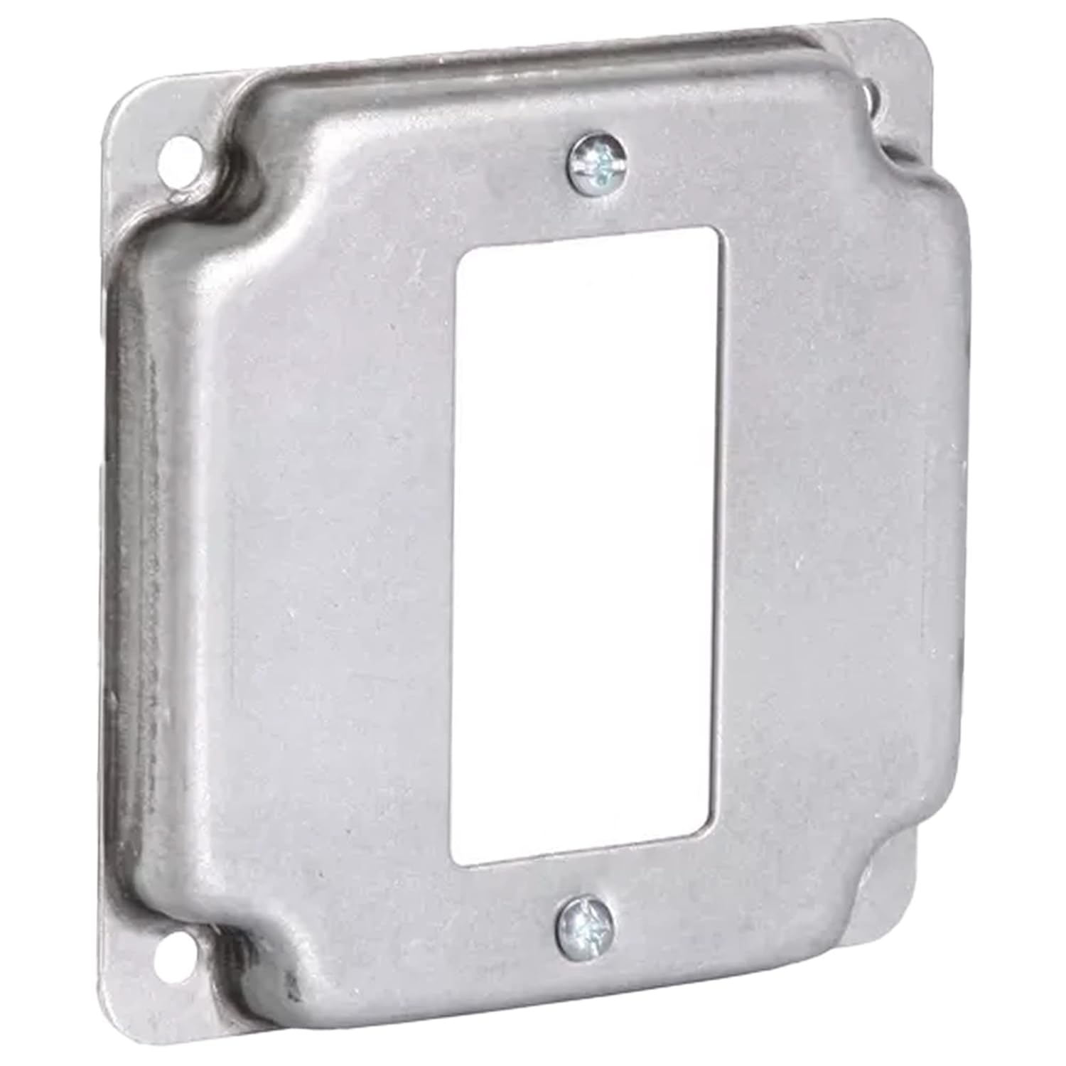 4 inch Square Galvanized Steel Rocker Switch Electrical Box Cover